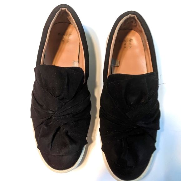 a new day Black Knot Suede Slip On 8.5 - Picture 1 of 5